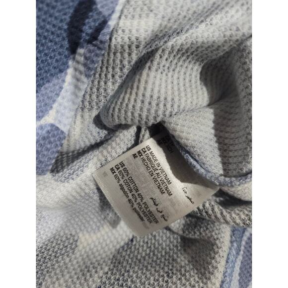 Karen Scott Sport Women’s Blue Camo Waffle Knit Crewneck Top - XS - Picture 5 of 7